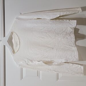 Women Charter Club White Long Sleeve Top Size M